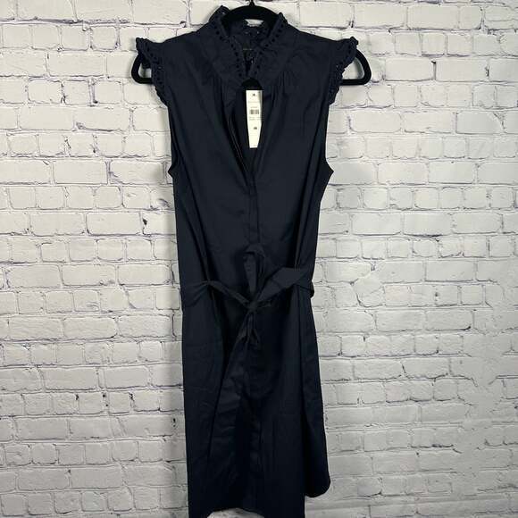 Ann Taylor Dresses & Skirts - Ann Taylor NWT Navy Blue Lapel Sheath Dress